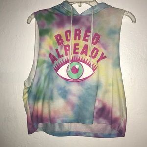 tie-dye cropped hooded shirt (bored already)